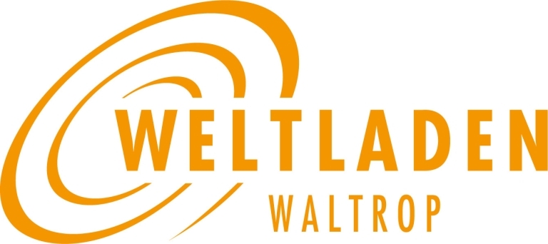 Logo des Weltladens Waltrop, orange auf weißem Grund