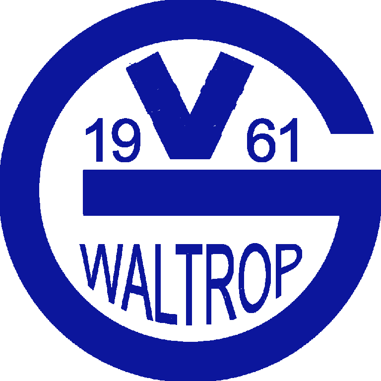 Blau weißes Logo mit GV-Buchstaben, Gründungsjahr 1961 und dem Ort Waltrop