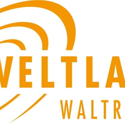 Logo des Weltladens Waltrop, orange auf weißem Grund