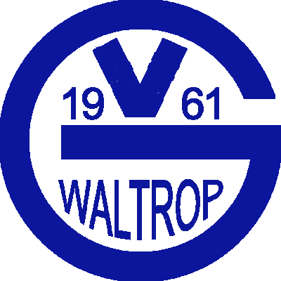 Blau weißes Logo mit GV-Buchstaben, Gründungsjahr 1961 und dem Ort Waltrop