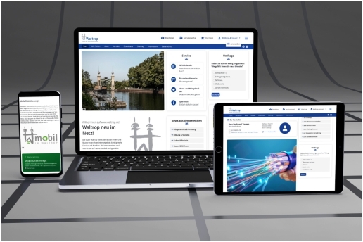 Mock-Up: Waltrops neue Website 2025