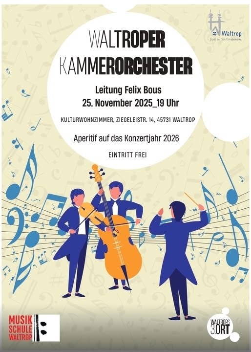 Veranstaltungplakat: Waltroper Kammerorchester im Kulturwohnzimmer 2025