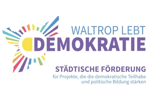 Logo und Claim: Waltrop lebt Demokratie 