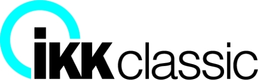Logo der IKK classic, türkisfarbener Kreis, schwarze Schrift 