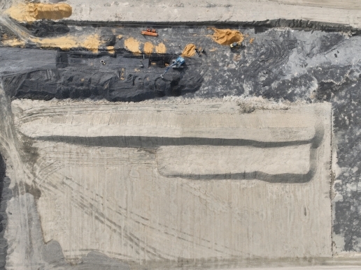 Luftbild von Bodenarbeiten