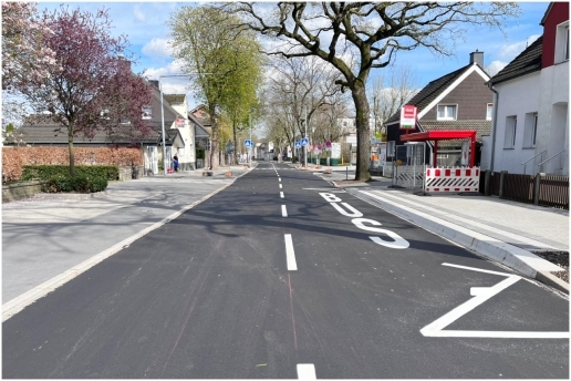 Die Hochstraße in Waltrop Ende März 2026 kurz vor der Freigabe für den Verkehr nach umfangreichen Bauarbeiten