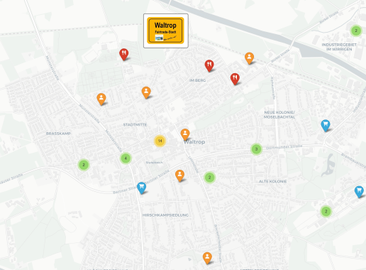 Auf dem Bild: Fairtrade-Karte der Stadt Waltrop